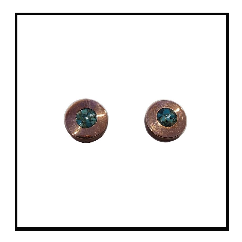 Copper Turquoise Studs