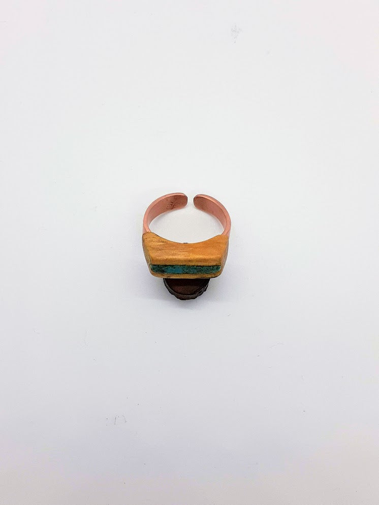 Copper Ring with Turquoise Resin